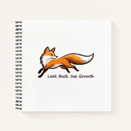 Elegant Fox "Look Back. See Growth." Motivational 