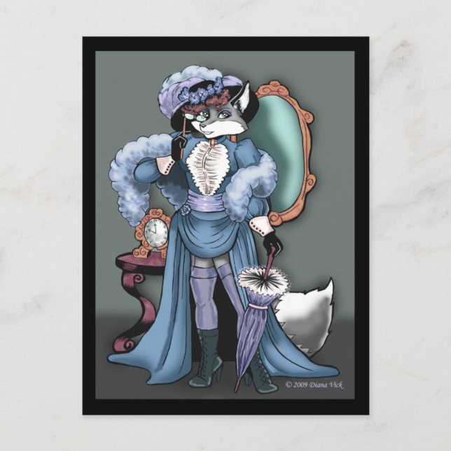 Elegant Fox vykort (Framsida)