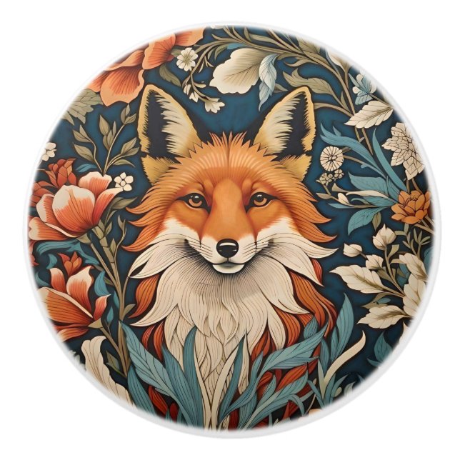Elegant Fox William Morris Inspirerad Blomma Knopp (Framsidan)