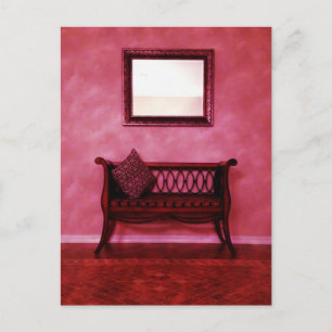 Elegant Foyer Sette Seat Spegel Inredingsdesign Vykort