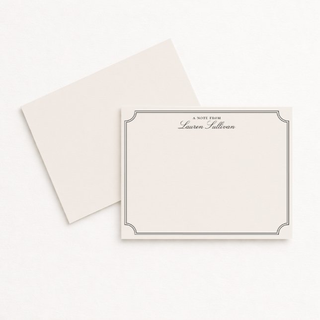 Elegant Frame Ivory Clipped frame Corners Note Car Spara Datumet (Skapare uppladdad)