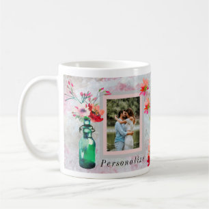 ELEGANT FRAMED FOTO-BLOMMIGT KAFFEMUGG