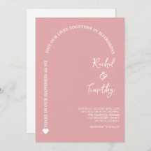 Elegant Framed in Faith Light Coral Bröllop