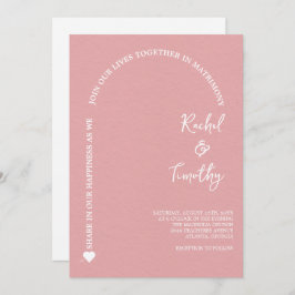 Elegant Framed in Faith Light Coral Bröllop Inbjudningar