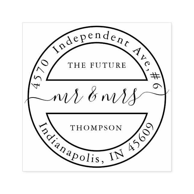 Elegant Framtida Mr. och Calligraphy Typography Stämpel (Tryck)