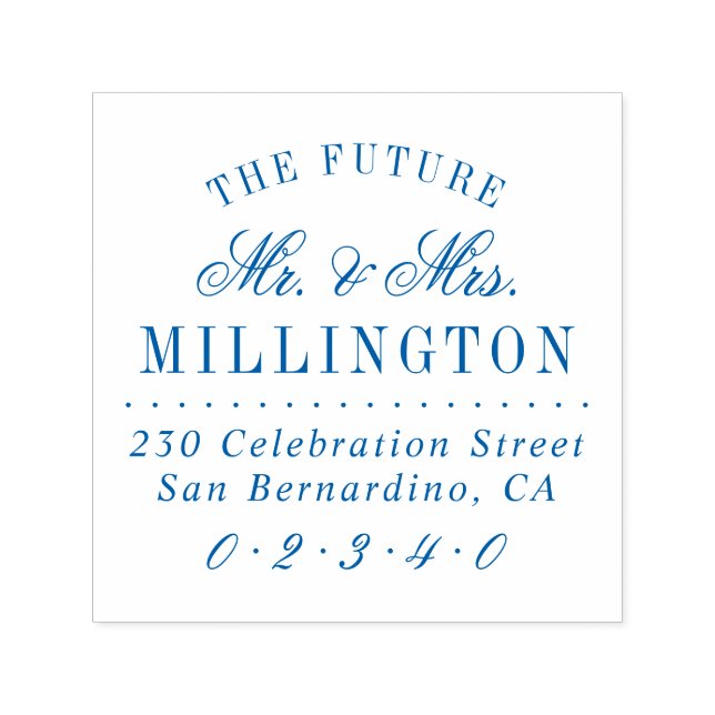 Elegant Framtiden för Bröllop Returadress Självfärgande Stämpel (Design)