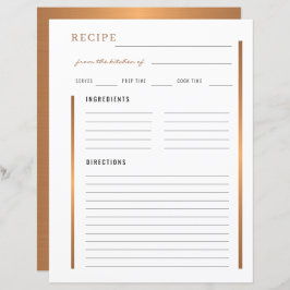 Elegant från köket av guld blankt recept