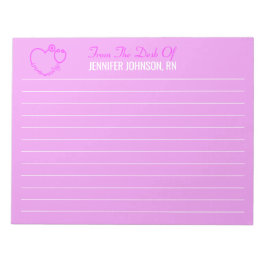 Elegant från sjukskrivningen Stethoscope Namn Anteckningsblock