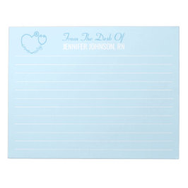 Elegant från sjukskrivningen Stethoscope Namn Anteckningsblock