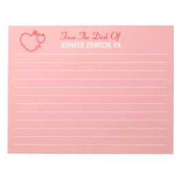 Elegant från sjukskrivningen Stethoscope Namn Anteckningsblock