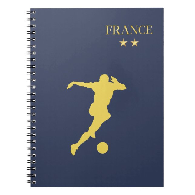 Elegant Frankrikes fotbollsspelare  Anteckningsbok (Framsidan)