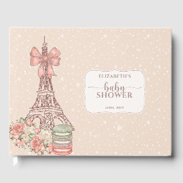 Elegant Fransk Beige Baby Shower Guest Bok