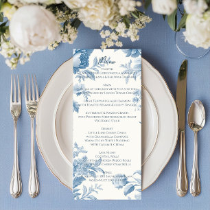 Elegant Fransk - bläddra Blommigt Bröllop Meny