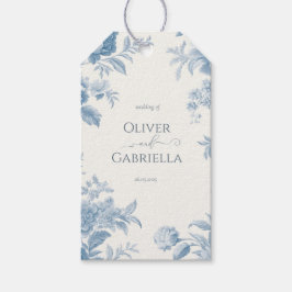 Elegant Fransk - bläddra Blommigt Bröllop Presentetikett