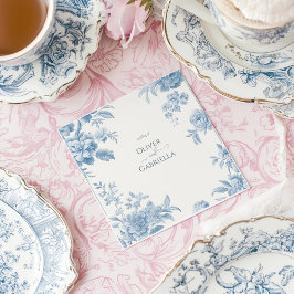 Elegant Fransk - bläddra Blommigt Bröllop Underlägg Papper Kvadrat