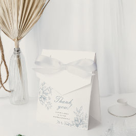 Elegant Fransk Blommigt Blue Toile Bröllop Presentaskar