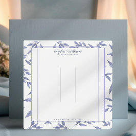 Elegant fransk Blue toile hårpin visning card Fyrkantigt Visitkort