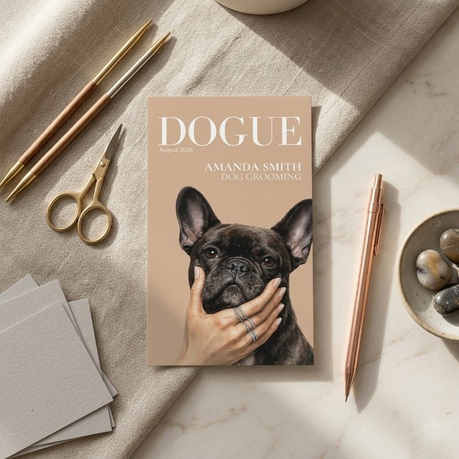 Elegant fransk Bulldog Hund Dogue visitkort omslag (Skapare uppladdad)