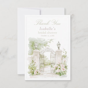 Elegant Fransk Chateau Pastel Möhippa Garden Tack Kort