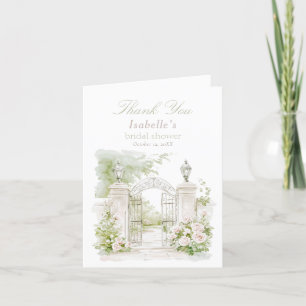 Elegant Fransk Chateau Pastel Möhippa Garden Tack Kort