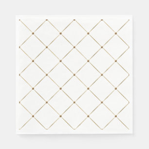 Elegant Fransk Harlequin Black Guld Classic Pappersservett