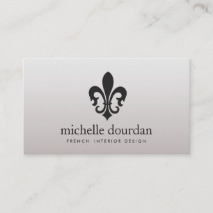 Elegant Fransk Insida Designer Fleur De Lis 2 Visitkort