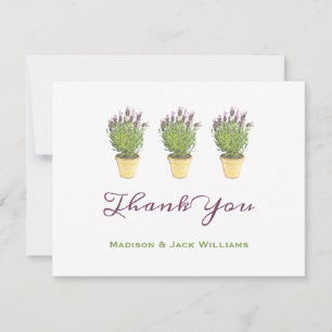 Elegant Fransk Lavender Poted Plant Tack Kort