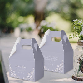 Elegant Fransk Lilac Lila Bröllop Tack Presentaskar