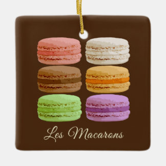 Elegant Fransk Macarons - associerade smak Julgransprydnad Keramik