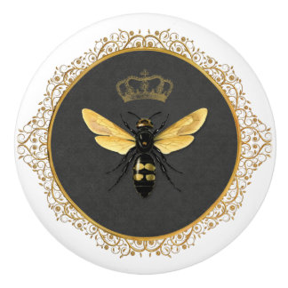 Elegant Fransk Queen Bee Grått Guld Gult Knopp