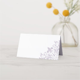 Elegant Fransk ReEmergency Lila Fleur de Lis Bröll Placeringskort