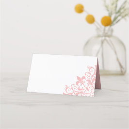 Elegant Fransk ReEmergency Rosa Fleur de Lis Bröll Placeringskort