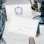 Elegant Fransk Ro Blue Monogram Vapensköld Bröllop Placeringskort<br><div class="desc">De här platskorten Ro Blue Monogram Vapensköld Bröllop i Elegant har en blommigt i Fransk i vintage,  som trimmas med en delikat vapensköld.</div>