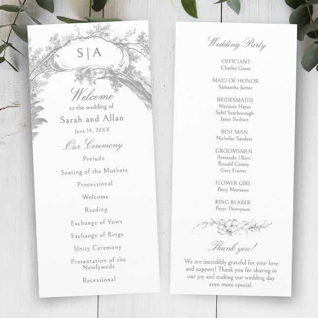 Elegant Fransk Rococo Blommigt Program (Skapare uppladdad)