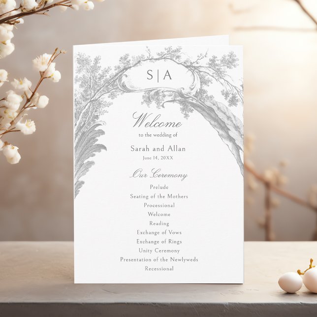 Elegant Fransk Rococo Blommigt Program (Skapare uppladdad)