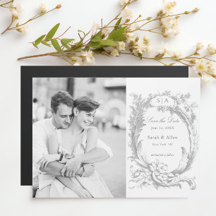 Elegant Fransk Rococo Photo Save Date