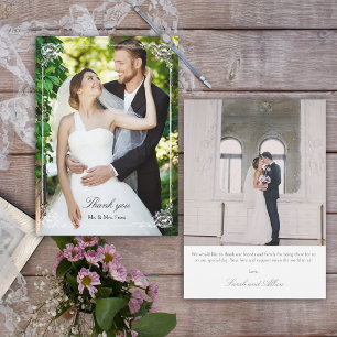 Elegant Fransk Rococo Ram Photo Tack Kort