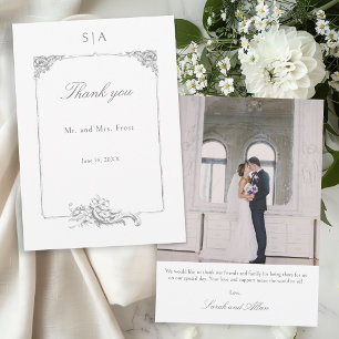 Elegant Fransk Rococo Ram Tack Kort