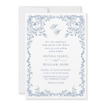 Elegant fransk utsmyckad blomster ram Bröllops QR-