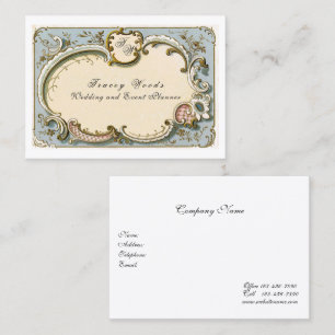 Elegant Fransk Victorian Filigree Visitkort