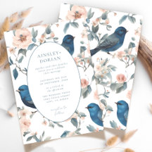 Elegant Fransk Vintage Blue Chinoiserie Bröllop