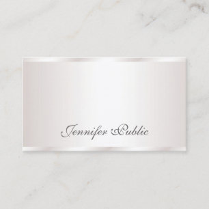 Elegant Freehand Script Modern Glam Plain Luxury Visitkort