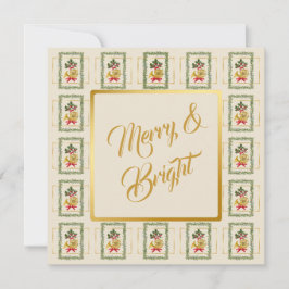 Elegant French Horn Christmas Irish Cream Card