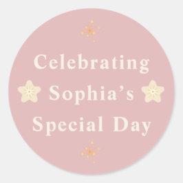 Elegant Friendship Day Sticker for Her. Runt Klistermärke