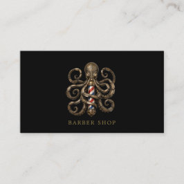 Elegant frisör Bronze bläckfisk Barber Pole Visitkort