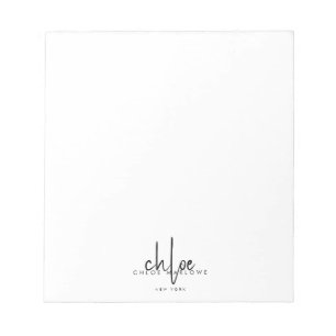 Elegant frisör minimalistisk monogram anteckningsblock