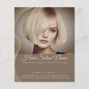 Elegant frisörsalongsflyer – Anpassningsbara tjäns Flygblad