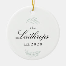 Elegant Fronted Newlyged First jul Ornament