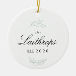 Elegant Fronted Newlyged First jul Ornament