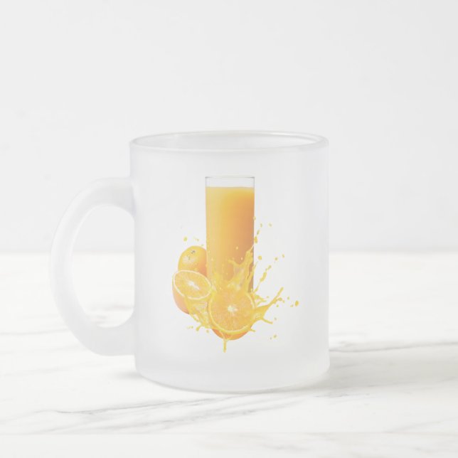 Elegant Frostad Glas Mugg (Vänster)